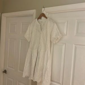 White eyelet dress